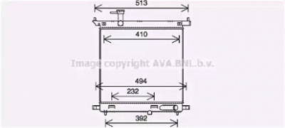 AVA QUALITY COOLING dn2441 -  Радиатор, охлаждение двигателя